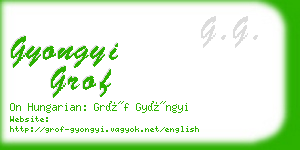 gyongyi grof business card